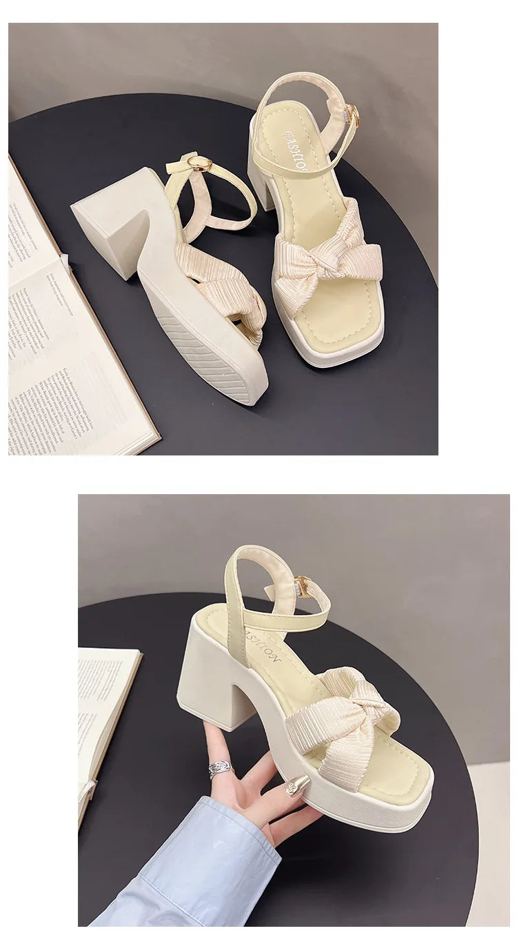 Women Platform Sandals Summer Ladies Wedge Platform High Heels Fashion Elegant New Women Causal Beach Sandals Versatile Open-toe