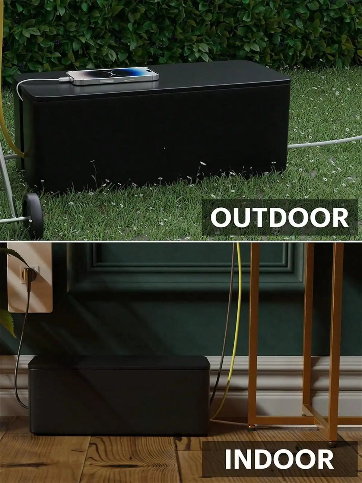 3 Pcs/Set Cable Management Boxes Organizer Strip Charger Wire Cable Storage Box Dust Large Storage Wires Keeper Holders