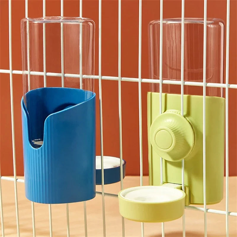Water Dispenser Pet Automatic Pet Feeder Hanging Bowl Water Bottle Food Container Dispenser for Puppy Cats Rabbit Guinea Pig