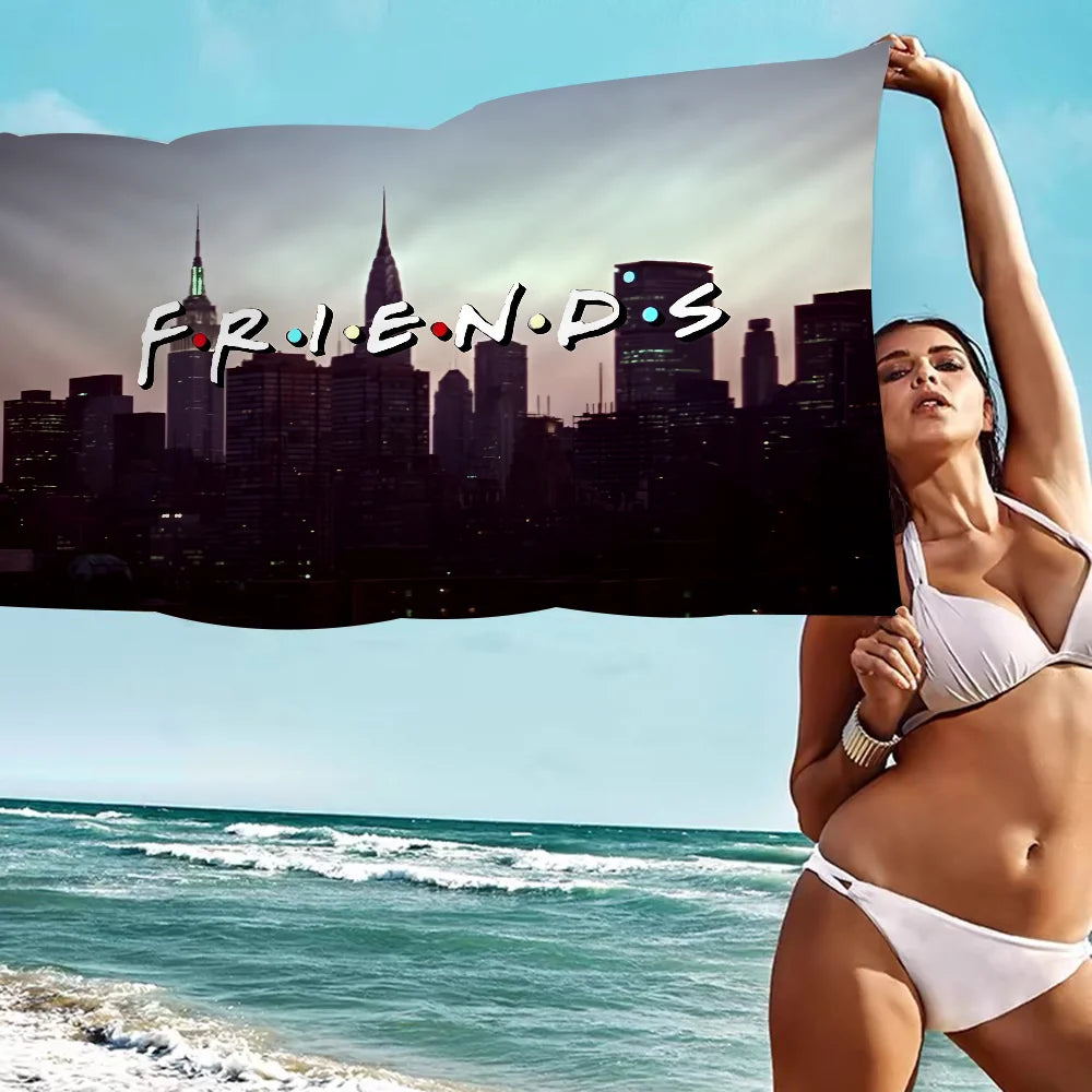 Friends TV Show Beach Towel For Kids Personalized Bath Towel Pool Towel Vacation Gift Picnic Towel Party Gift