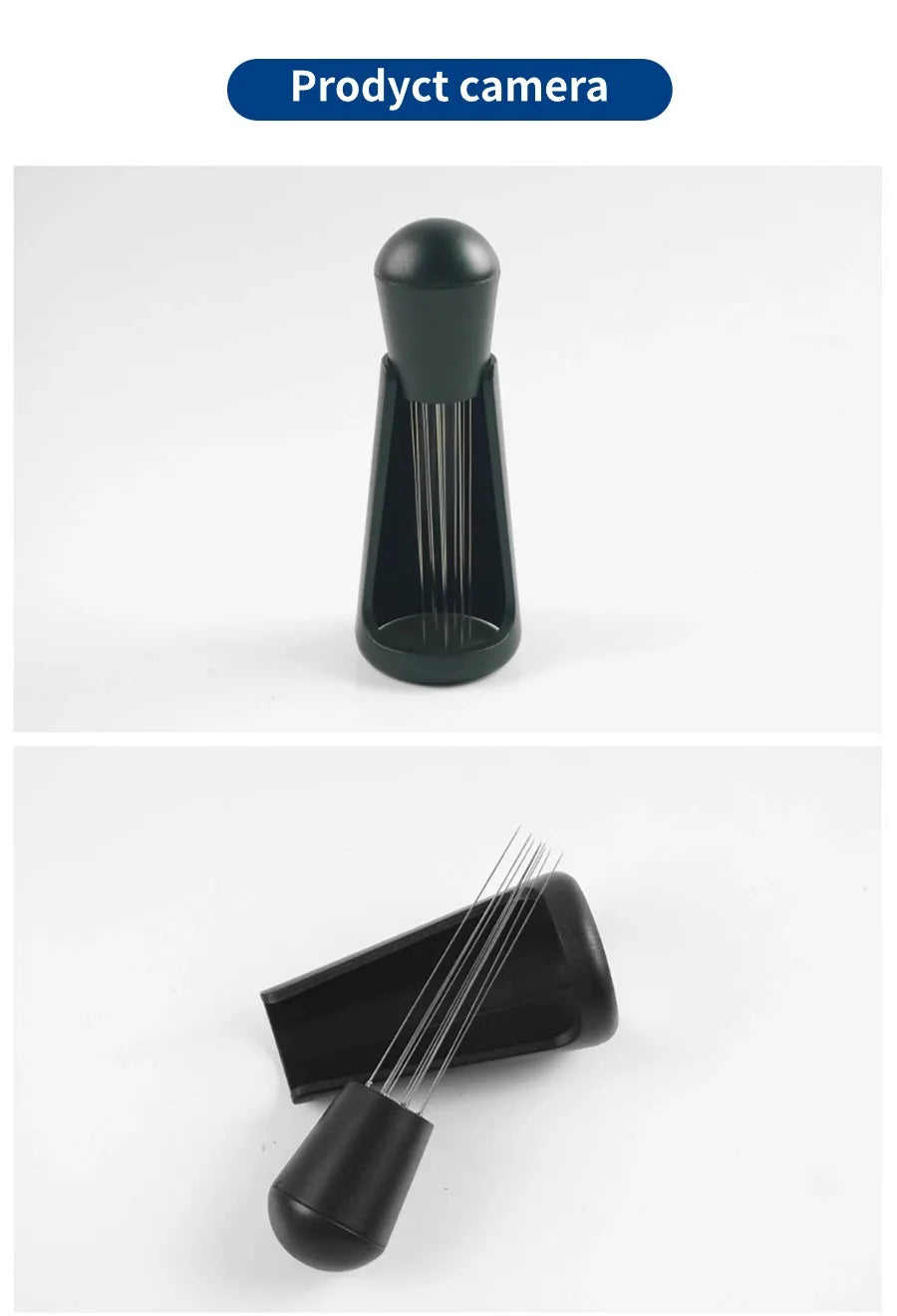 Espresso Coffee Stirring Tool, Coffee Powder Stirrer, Needle Distributor, Wood Handle, Barista Hand Distribution Tool