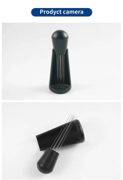 Espresso Coffee Stirring Tool, Coffee Powder Stirrer, Needle Distributor, Wood Handle, Barista Hand Distribution Tool