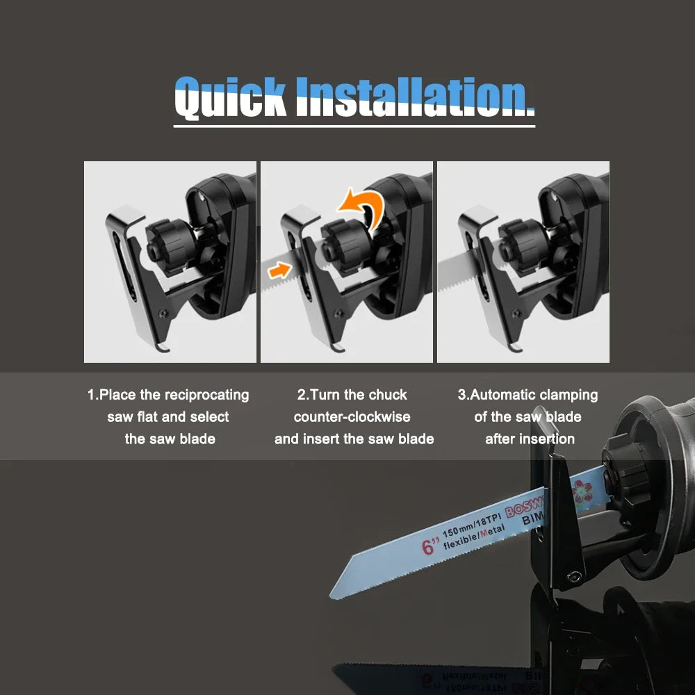 10Pcs Reciprocating Saw Blade Hand Saw  Wood Metal Reciprocating Saw Power Tools Accessories