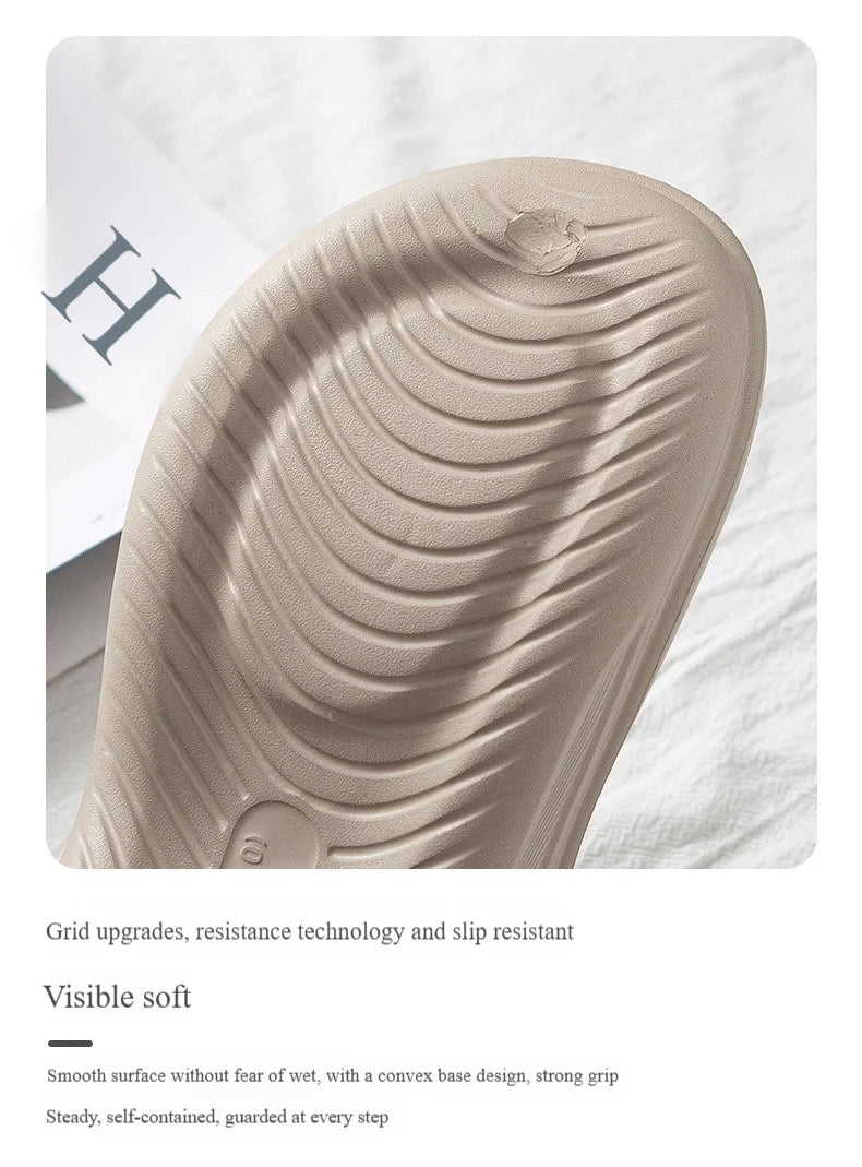 High-end And Touching Flip-flops For Summer Wear, Anti-slip, Anti-odor, And Comfortable Home Slippers That Pinch The Feet