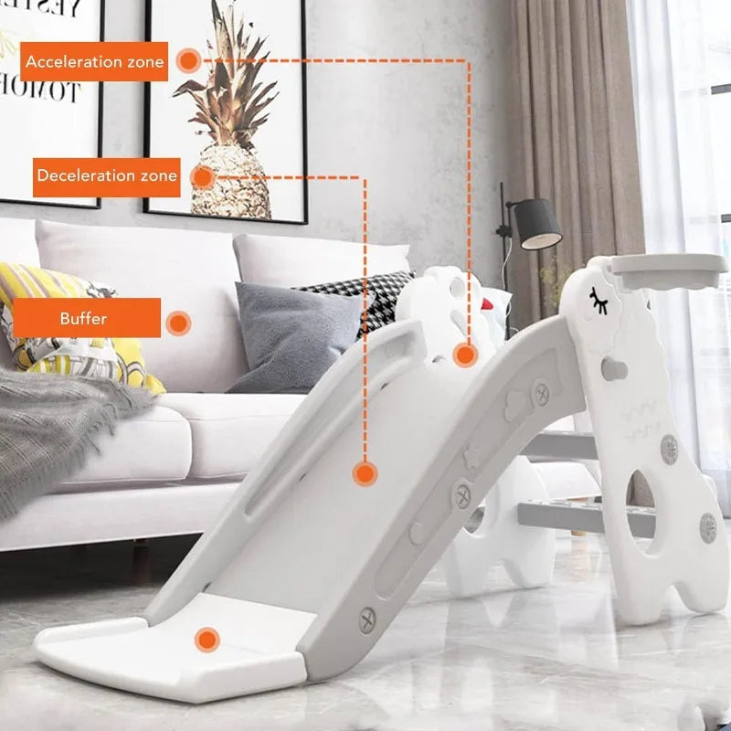 Kids Slide Folding Sheep Slide toy Super Load-bearing 2 Stairs Climber Play Slide for 6 month - 2 years Toddlers Outdoor/indoor