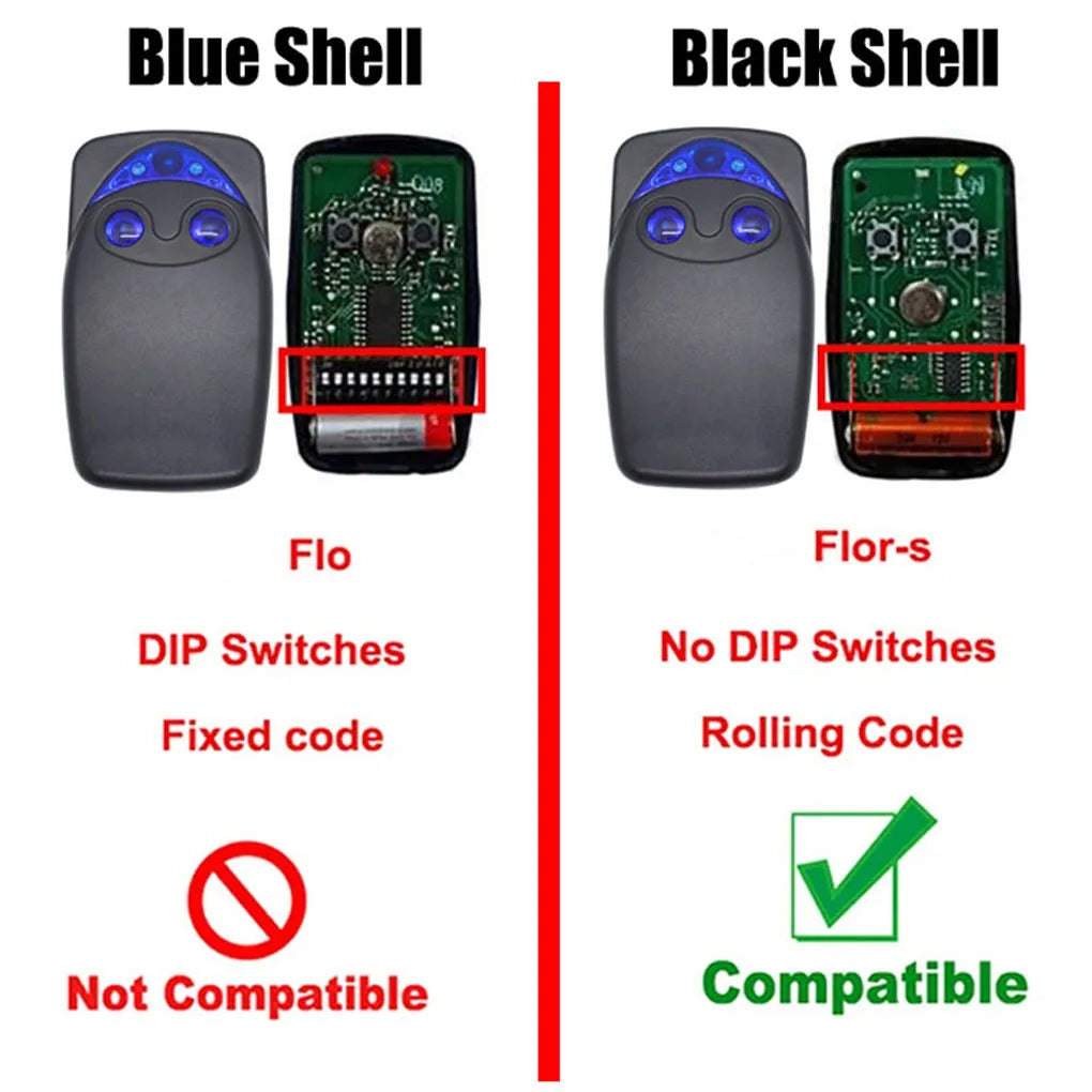 NICE FLORS FLO2R-S FLO4R-S 433MHz Remote Control Compatible Nice Era Flor FLO2RE FLO4RE NICE ERA INTI 2 433.92MHz Rolling Code