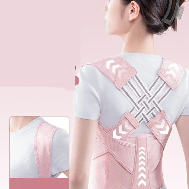 Posture Corrector for Hunchback & Spinal Alignment  Adjustable Upper Back Brace with Breathable Strap Orthopedic Posture Trainer