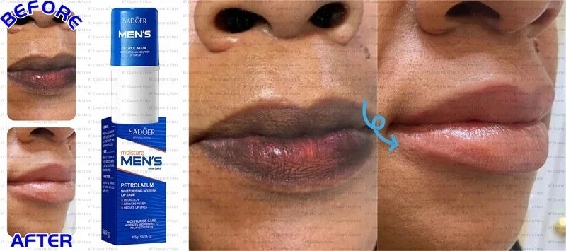 Men Lip Balm Moisturizing Hydration Fading Lip Lines Anti-Cracking Remove Dead Skin Refreshing And Not Greasy Exquisite Lip Care