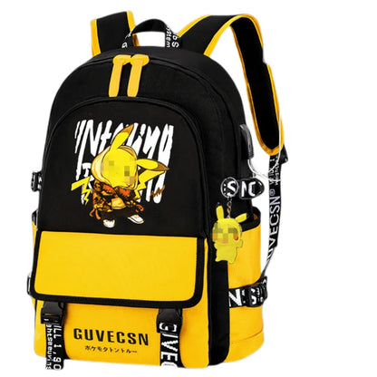 TAKARATOMY Backpack Trolley School Bag Pikachu School Bag Stationery Storage Backpack Multifunctional Travel Bag School Season