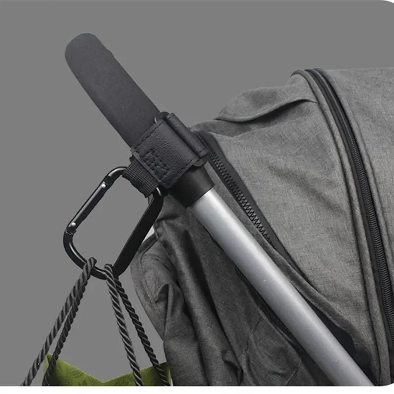 1/2pcs Baby Stroller Hooks Multifunctional Leather Aluminum Alloy Hook Portable Infant Carriage Hook Stroller Accessories