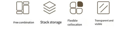 Clear Drawer Organizer Boxes Transparent Plastic Storage Box Desktop Acrylic Box Jewelry Makeup Cosmetic Organizer Drawer Box