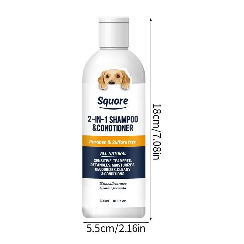 Cat Shampoo and Conditioner 300ml Dog Shampoo Conditioner Moisturizing Dog Shampoo for Sensitive Skin PH Balanced Shampoo Dog