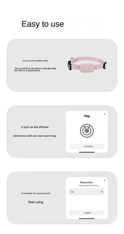 Pet Bluetooth GPS Tracker Dog Mini Tracking Movement Alert Collars Anti Lost Tracker for Cats and Puppies Remote Global Locator