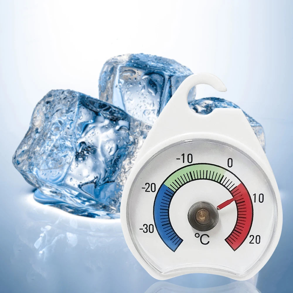 -30 - 20°C Refrigerator Freezer Thermometer Fridge Refrigeration Temperature Gauge with Hook Home Temp Stand Dial Type
