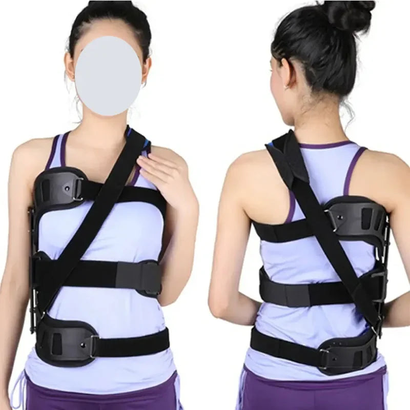 Fixed Spinal Brace Aluminium Alloy Breathable Fixed Spinal Straightener Brace for Children Adults Scoliosis Correcting Brace