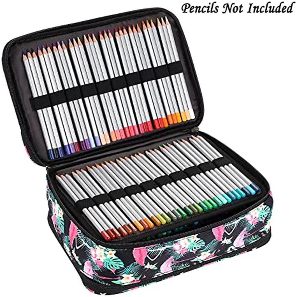 School Pencil Case Supplies 300 Slots Pencilcase Stationery Organizer Acsesories Large Capacity Pen Box Kit Aesthetic Bag Pouch