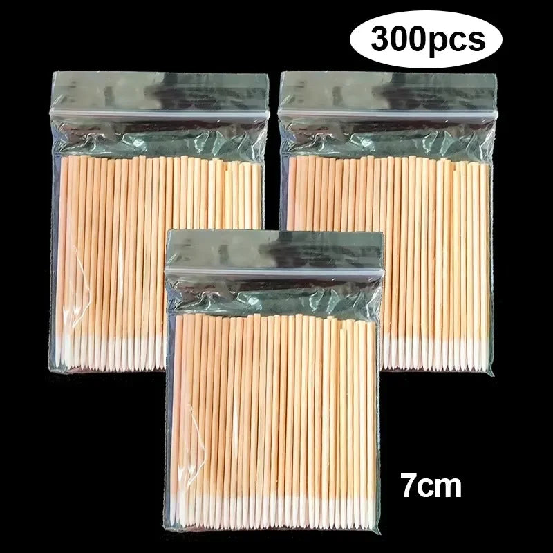 Cotton swab Disposable tattoo tip Cotton swab tip Wooden single head wooden swab small cotton swabEyeliner guard Raw cotton swab