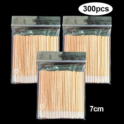 Cotton swab Disposable tattoo tip Cotton swab tip Wooden single head wooden swab small cotton swabEyeliner guard Raw cotton swab