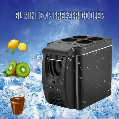6L Portable Compact Mini Fridge 12V Car Refrigerator Freezer for Camping Traveling Electric Cool Box Summer Outdoor Fridge