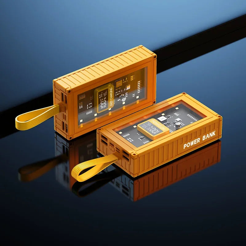 30000mAh 50000mAh 120W Fast Charging Transparent Power Bank 200000mAh Large-capacity Mobile Power Supply BCAK  Mobile Phones