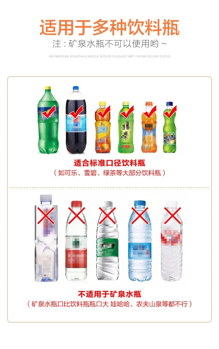 High Pressure Manual Sprayer Adjustable Nozzle Garden & Agriculture Multi-Purpose Ergonomic Tool for Drink Bottles