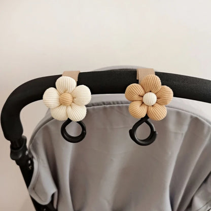 Baby Stroller Hook Sweet Flower Children Cart Umbrella Hanging Bag Storage Loop Hook Infant Supplies Storage Accessories