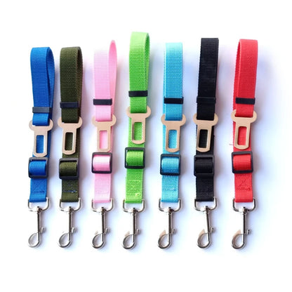 2021 New Vehicle Car Pet Dog Seat Belt Puppy Car Seatbelt Harness Lead Clip Pet Dog Supplies Safety Lever Auto Traction Products
