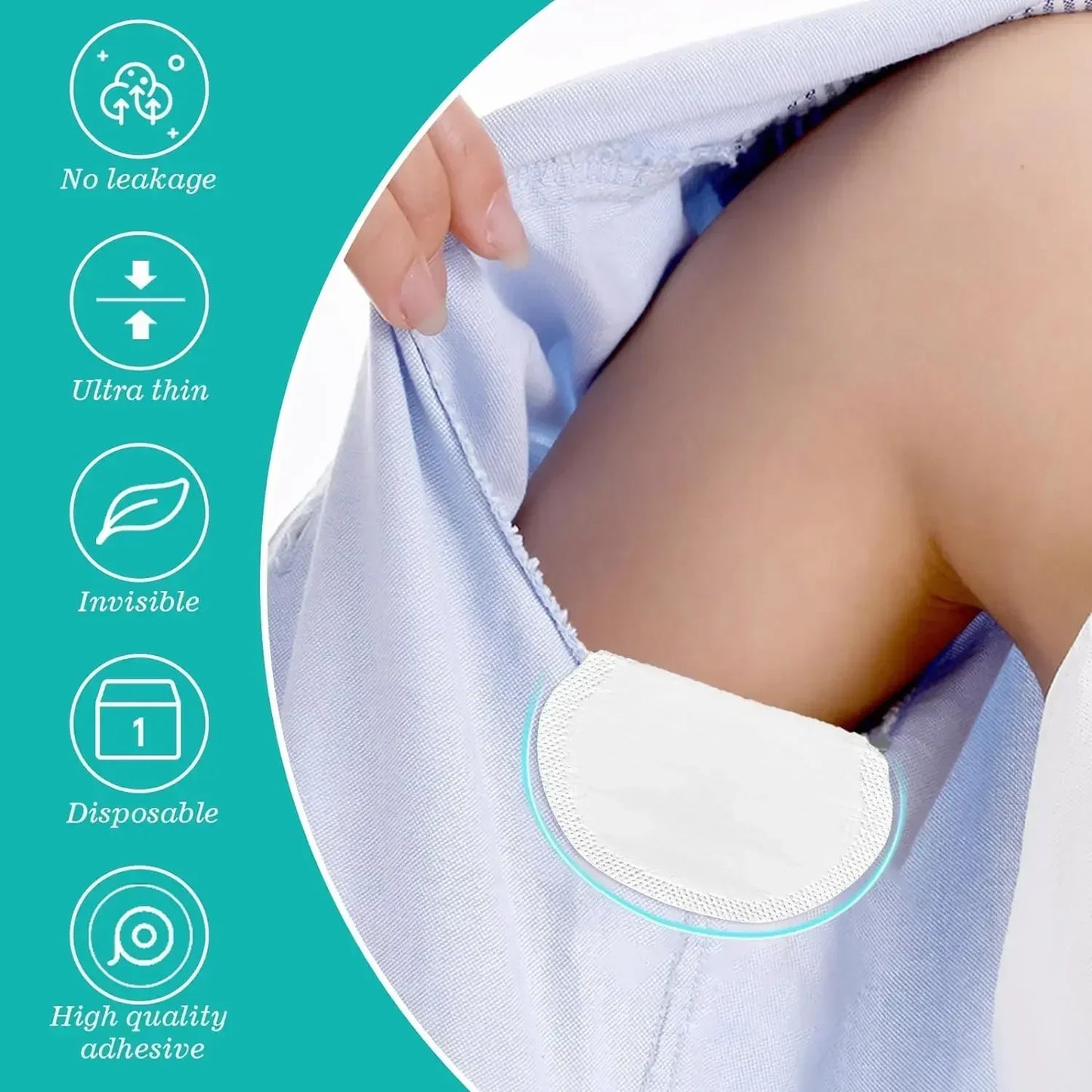 10/500Pcs Disposable Underarm Armpit Sweat Pads Sweat-absorbing Patch Summer Deodorants Non-woven Pads Breathable Ultra-thin