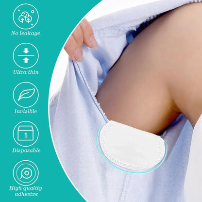 10/500Pcs Disposable Underarm Armpit Sweat Pads Sweat-absorbing Patch Summer Deodorants Non-woven Pads Breathable Ultra-thin