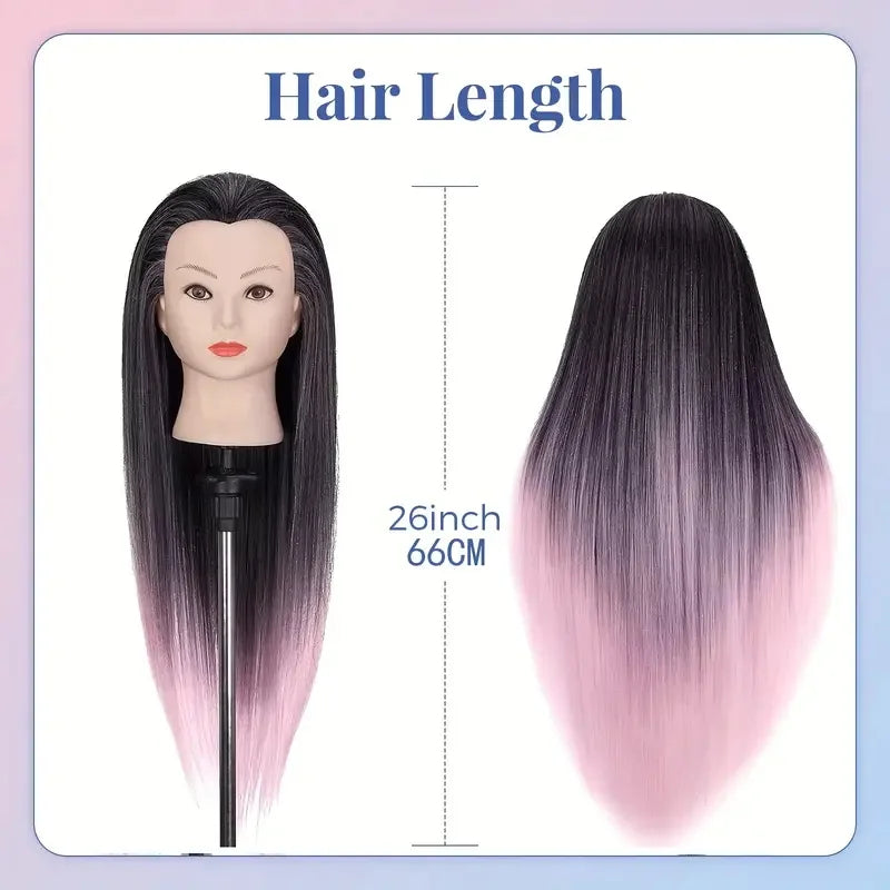 Training Heads Kit For Hairdressers Hair Styling Head Mannequin Doll Head For Children Practice Hair