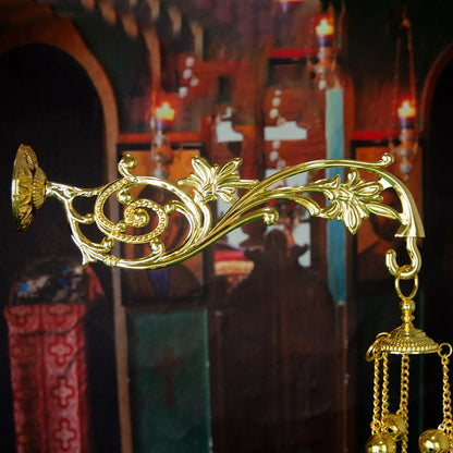 Orthodox Church Incense Burner with Wall Hook Set Metal Inner Liner Inside Burner Religious Ornament Church Supplies