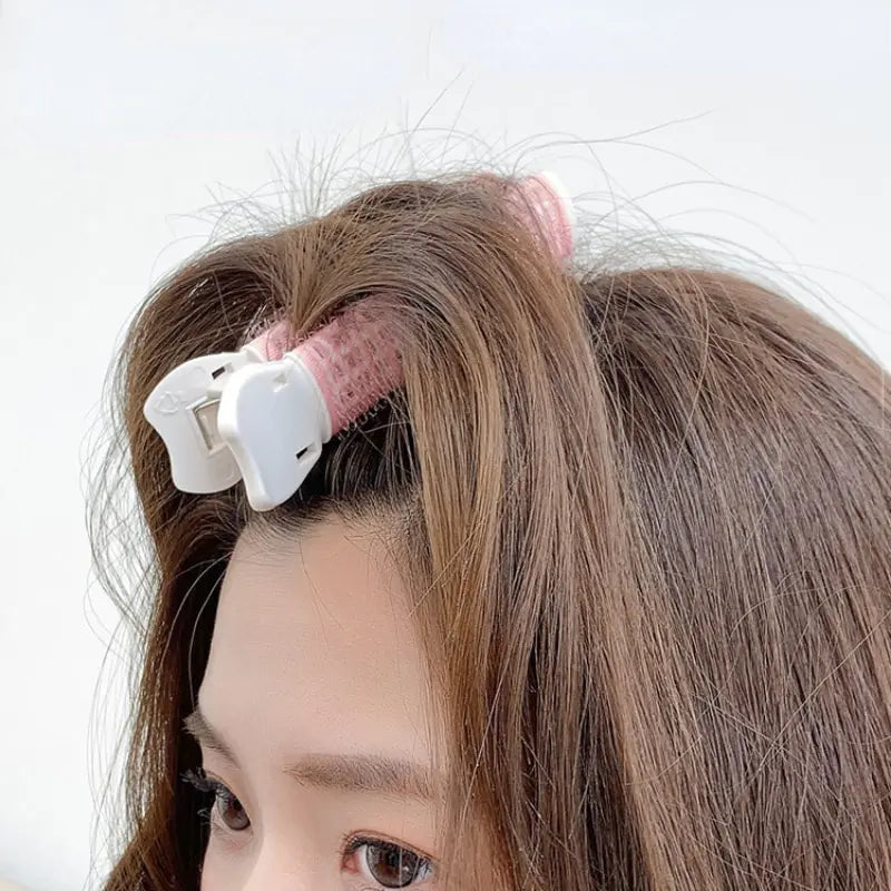 2Pcs Bangs Hair Root Fluffy Hair Clips Lazy Hair Top Styling Curling Barrel Portable Korean Hair Clips Hair Rollers