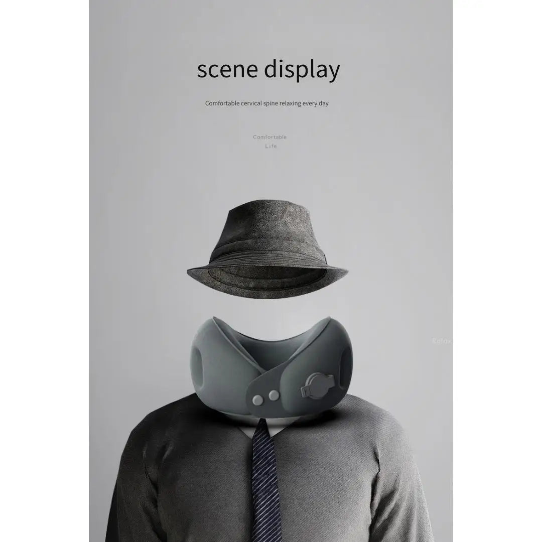 New Inflatable U-Shaped Travel Pillow For Airplane Car&Train Portable Soft Neck Pillow With Storage Bag Office Sleep Nap Pillows