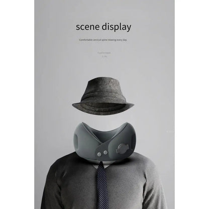 New Inflatable U-Shaped Travel Pillow For Airplane Car&Train Portable Soft Neck Pillow With Storage Bag Office Sleep Nap Pillows