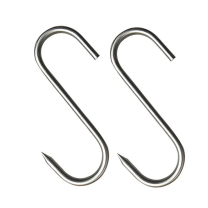 Stainless Steel S-hook With Pointed Tip Meat Hanger Hook Baking Tools for Butcher Shop Kitchen Hooks Home Storage Organization
