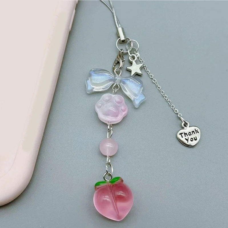 Stylish Phone Charm Bowknot Phone Chain Fashion Phone Pendant Decorative Accessory Suitable for Phone Keychain Bag