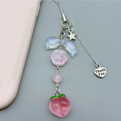 Stylish Phone Charm Bowknot Phone Chain Fashion Phone Pendant Decorative Accessory Suitable for Phone Keychain Bag