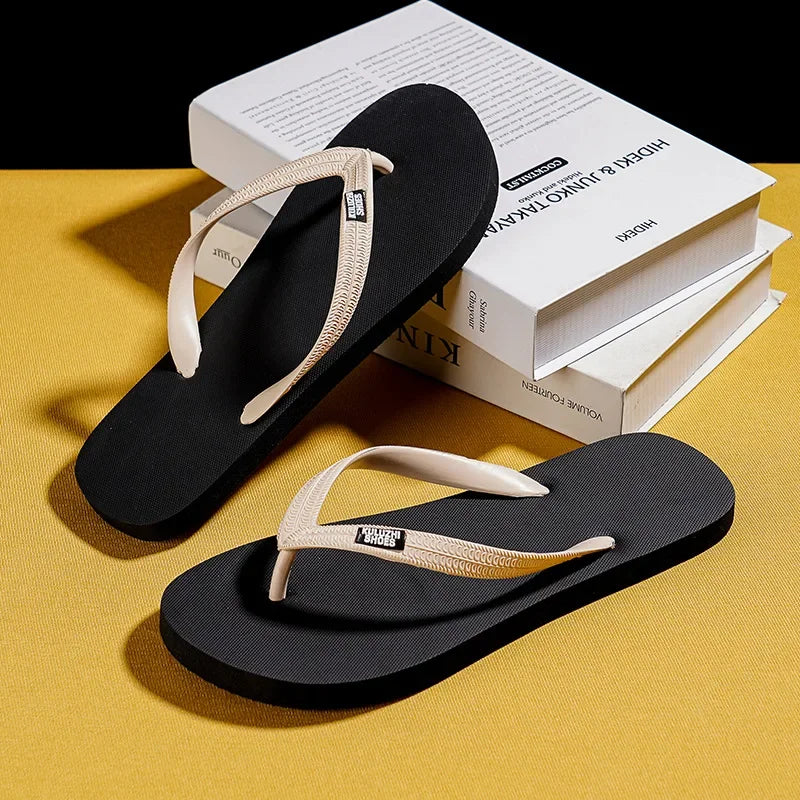 Men's Flip Flops 2025 Summer New Casual Versatile Clip Toe Beach Shoes Trendy Outerwear Anti Slip Cool Slippers