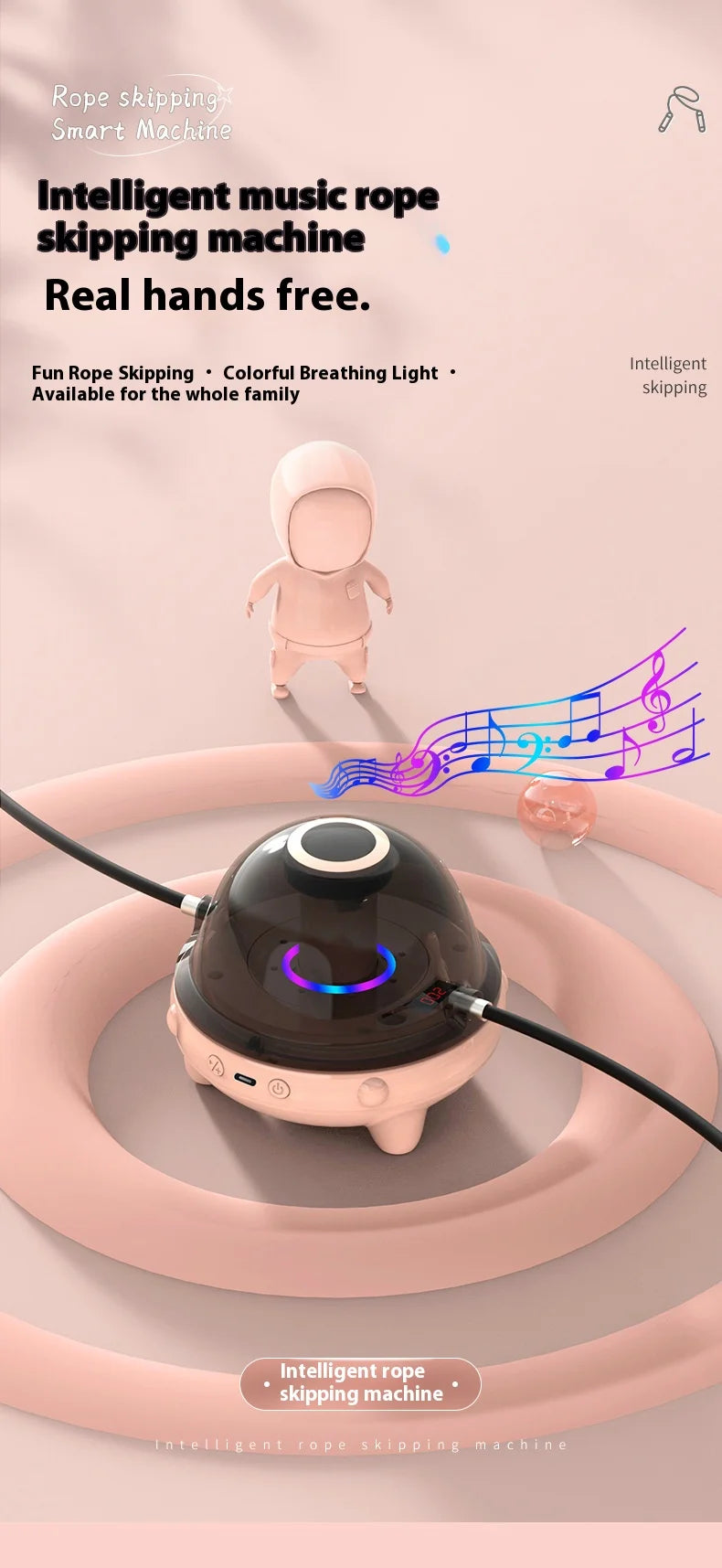 Smart Automatic Electric Skipping Machine Multi-person Fitness Intelligent Rope Electronic Adjuster Counting Jump Rope Machine