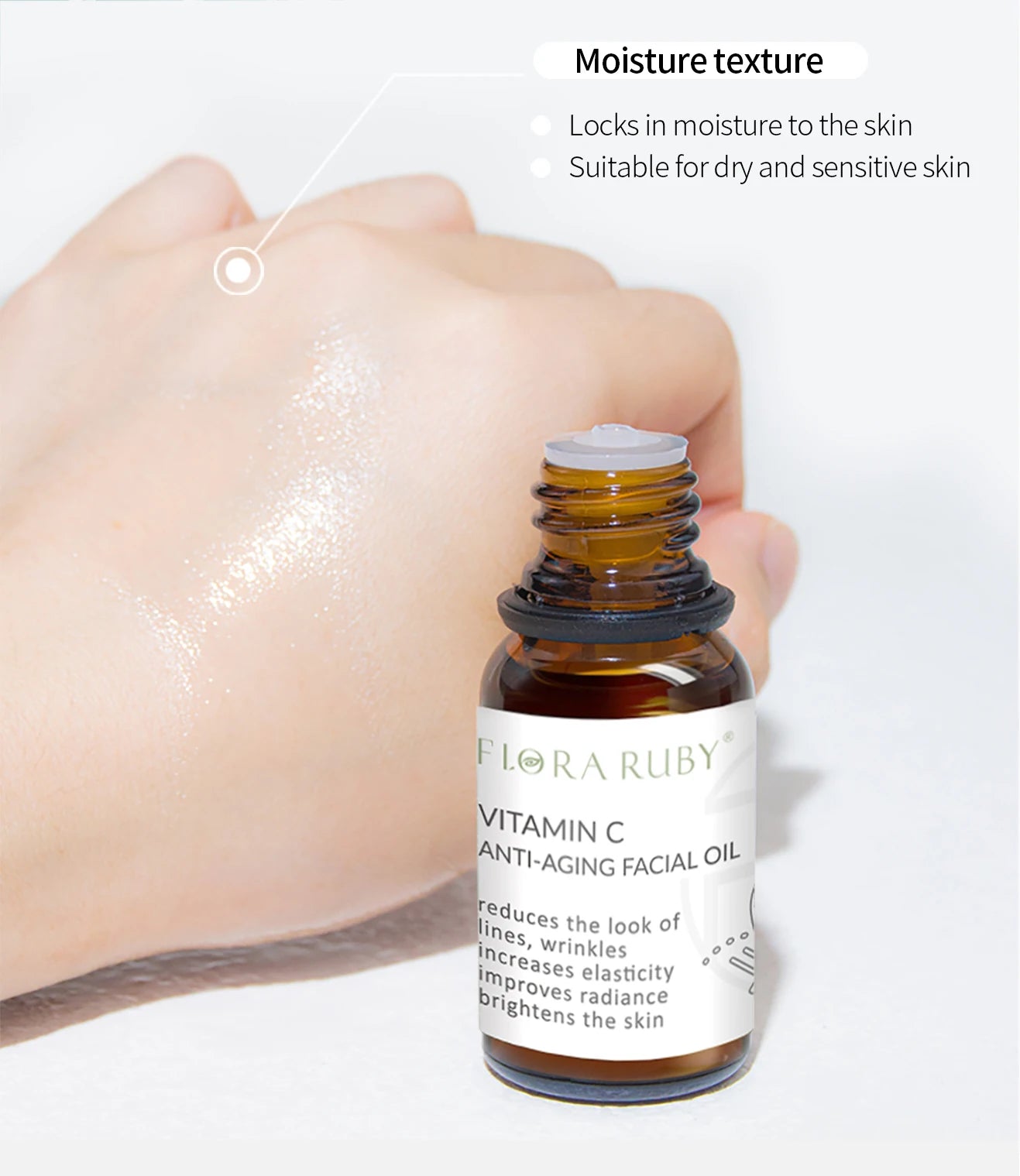 15Ml Essential Oils for Face 100% Natural Essential Oils Set  Vitamin C Facial Care Essence Oil Soothing Moisturizing Rose oil