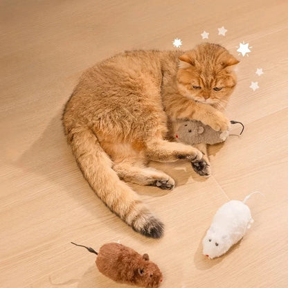 Interactive Cat Toy Electric Mouse Plush Automatic Teaser Kitten Toy Intelligent Obstacle Avoidance Pet Toy Cat Supplies