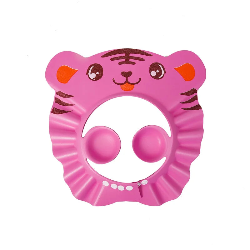 Cute Animal Shower Cap Safety Eye Protection Ear Protection Lightweight Cute Cartoon Baby Bath Protective Cap Shampoo Bath Care