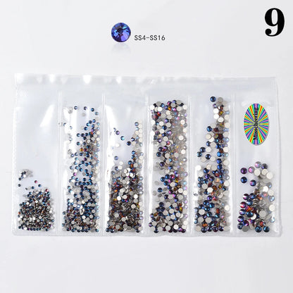 1Bag 6 Grid Dental Rhinestones Tooth Rhinestones Teeth Jewelry Dental Crystal Teeth Whitening Teeth Decoration