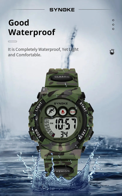 Kids Watch,Boys Watch for 3-15 Year Old Boys,Digital Sport Outdoor Multifunctional 50 M Waterproof Alarm Watch for Children