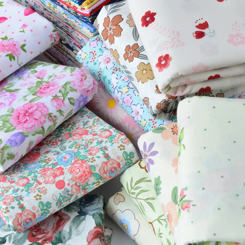 Fabric cotton handmade diy bedding flowers garden flowers pure cotton printing fabric twill cotton fabric sewing