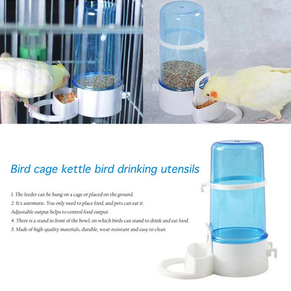 Bird Water Drinker Feeder Container Automatic Pet Feeder Birdcage Hanging Bowl Water Bottle Parrot Drinking Water Food Dispenser