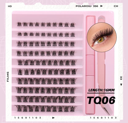 Diy Lash Extension Kit Cluster Eyelash Extension Kit Individual Lashes Kit Lash Bond and Seal Lash Glue and Lash Tweezers Makeup