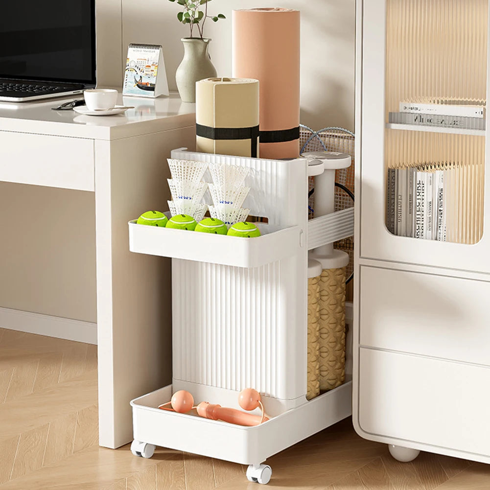 Sports Equipment Storage Rack Large Capacity Fitness Equipment Storage Rack with Wheels Fitness Equipment Sports Tools Organizer