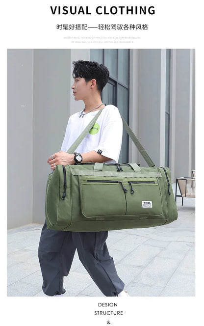 70CM 70L Nylon Luggage Travel Gym Outdoor Bag Large Travelling For Women Men Duffle Handbags Shoulder Weekend Sports Bag maletas
