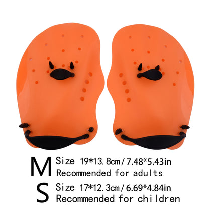 Black swimming fins Paddling palm Children adult freestyle paddling training fins Professional swimming equipment palm